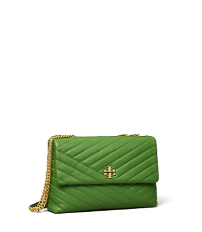 Tory Burch Kira Chevron Convertible Shoulder Bag In Shrub