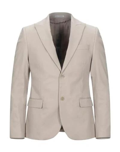 Grey Daniele Alessandrini Suit Jackets In Beige