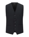 Grey Daniele Alessandrini Vests In Black