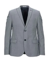 Grey Daniele Alessandrini Suit Jackets In Blue