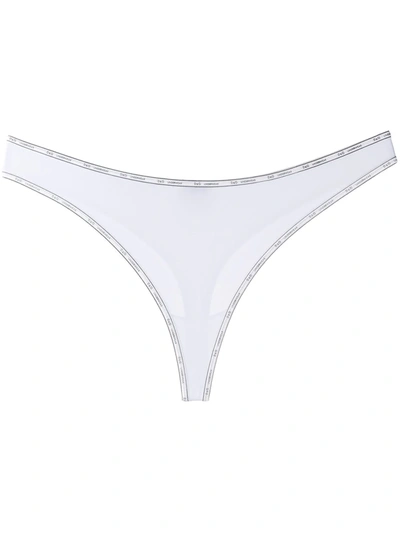 Dolce & Gabbana Logo-trimmed Thong In White