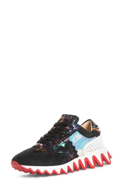 Christian Louboutin Loubishark Chunky Sneaker In Black/ White/ Multi