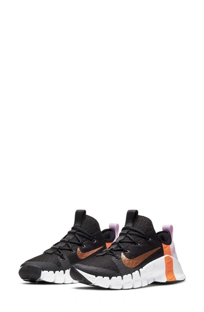 Nike Free Metcon 3 Training Shoe In Black/ Pink/ Crimson/ Copper