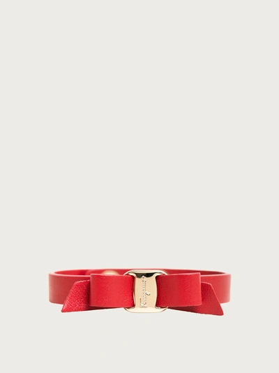 Ferragamo Vara Bow Bracelet In Red