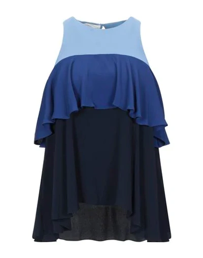 Semicouture Tops In Blue