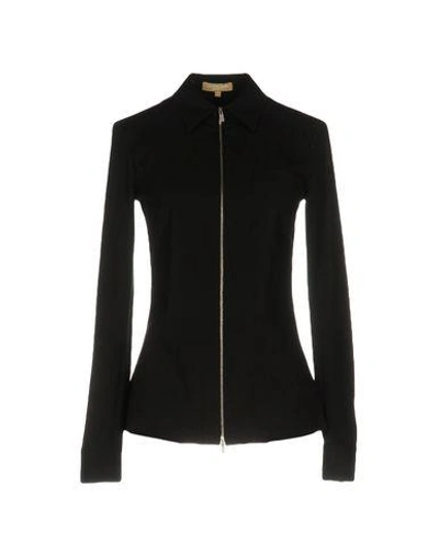 Michael Kors Solid Color Shirts & Blouses In Black