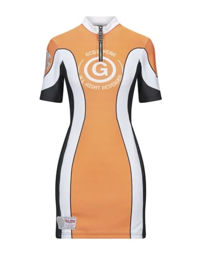 Gcds Short Dresses In Orange