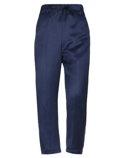 Semicouture Pants In Navy Blue