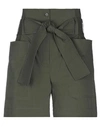 P.a.r.o.s.h P. A.r. O.s. H. Woman Shorts & Bermuda Shorts Military Green Size Xxs Cotton