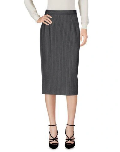 Dolce & Gabbana Woman Midi Skirt Lead Size 10 Virgin Wool, Viscose, Elastane