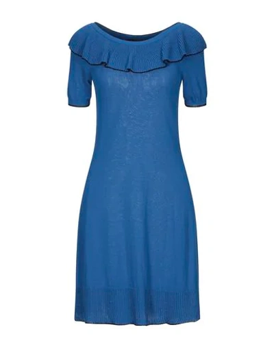 Boutique Moschino Short Dresses In Blue