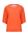 Bruno Manetti Sweaters In Orange