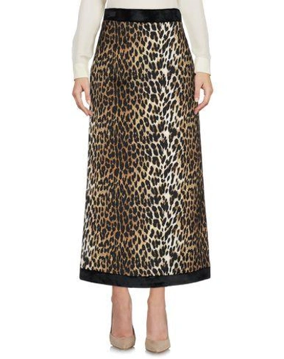 Emanuel Ungaro Midi Skirts In Sand