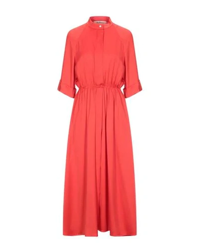 Mulberry Midi Dresses In Red