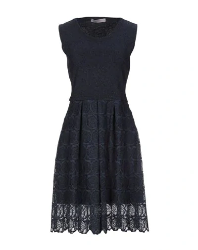 D-exterior Midi Dresses In Dark Blue