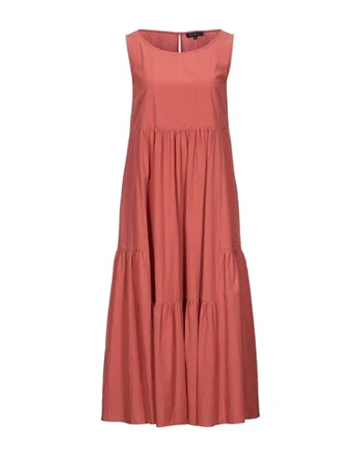 Antonelli 3/4 Length Dresses In Rust