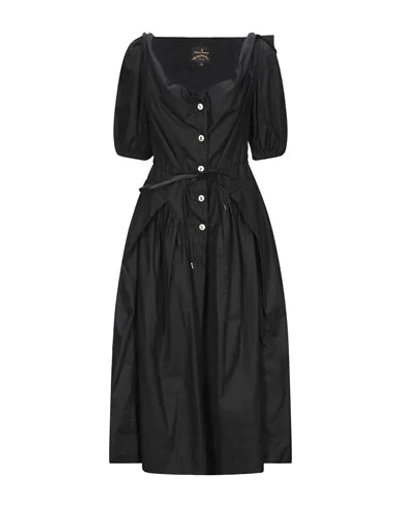 Vivienne Westwood Anglomania Midi Dresses In Black