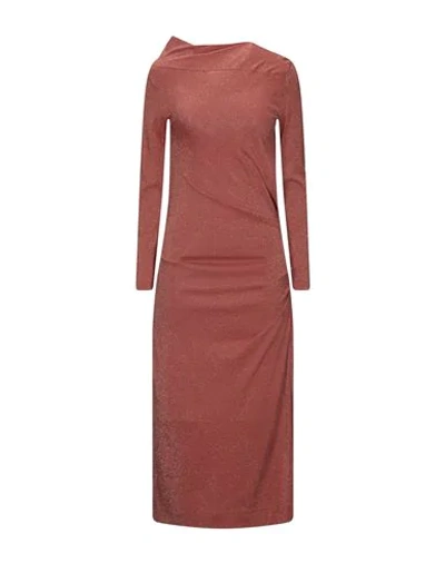 Vivienne Westwood Anglomania Midi Dresses In Rust
