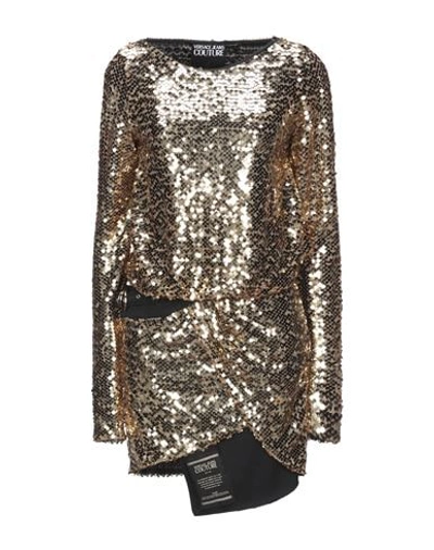 Versace Jeans Couture Short Dress In Gold