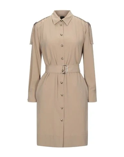 Pinko Short Dresses In Beige