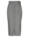 Twinset Midi Skirts In Grey