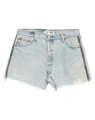 Re/done With Levi's Denim Shorts In Blue