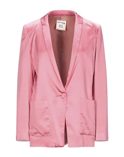 Semicouture Suit Jackets In Pink