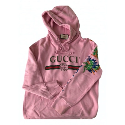 Pre-owned Gucci Pink Cotton Knitwear