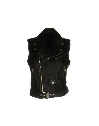 Dsquared2 Leather Jacket In Black