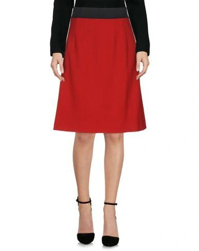 Dolce & Gabbana Knee Length Skirts In Red