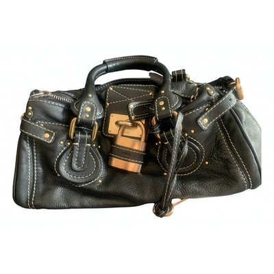 Pre-owned Chloé Paddington Black Leather Handbag