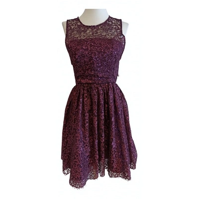 Pre-owned Alice And Olivia Silk Mid-length Dress In Purple