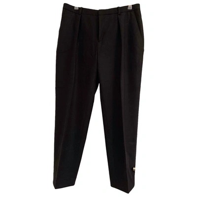 Pre-owned Chloé Stora Navy Wool Trousers