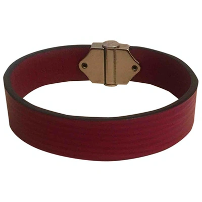 Pre-owned Louis Vuitton Leather Bracelet In Pink