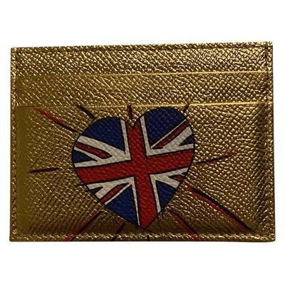 Pre-owned Dolce & Gabbana Leather Wallet In Metallic