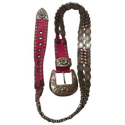 Pre-owned Joseph Leather Belt In Pink