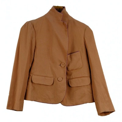 Pre-owned Sonia Rykiel Linen Jacket In Brown