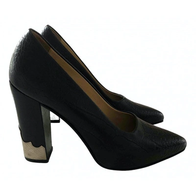 Pre-owned Toga Black Leather Heels