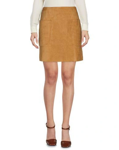 Ymc You Must Create Mini Skirts In Camel