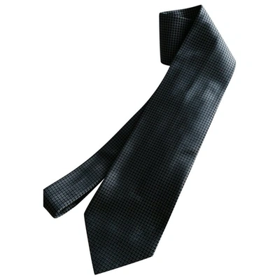 Pre-owned Trussardi Silk Tie In Black