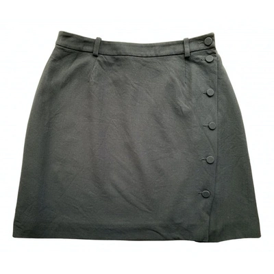 Pre-owned Emporio Armani Wool Mini Skirt In Grey