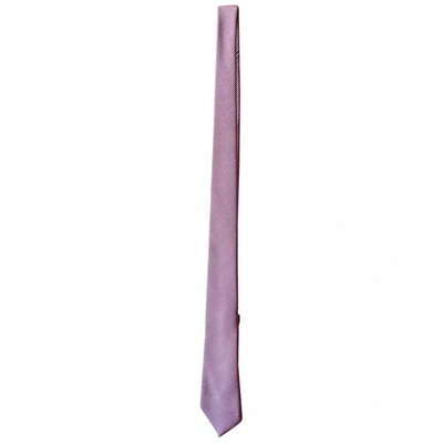 Pre-owned Hugo Boss Silk Tie In Pink