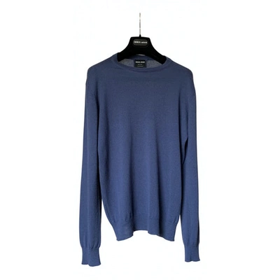 Pre-owned Giorgio Armani Cashmere Sweatshirt In Blue