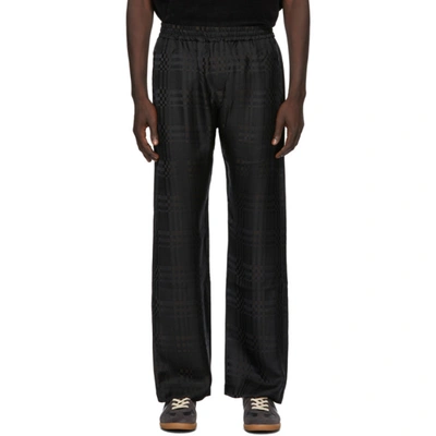 Cmmn Swdn Black And Brown Check Kylo Trousers In Brwn Check