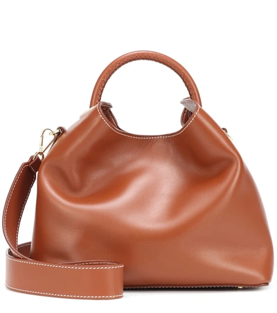 Elleme Raisin Leather Shoulder Bag In Brown