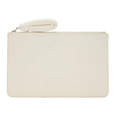 Lemaire White A5 Pouch In 000 White