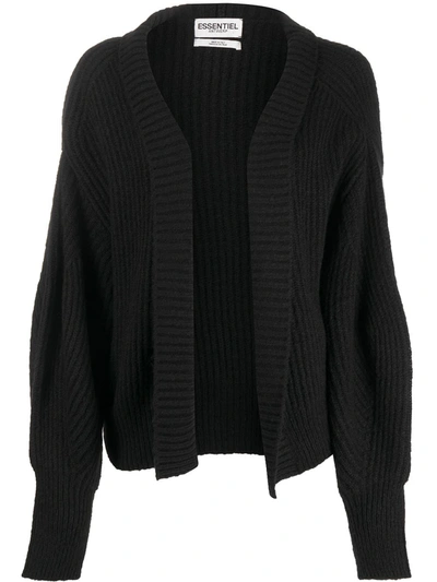 Essentiel Antwerp Veronika Open-front Cardigan In Black