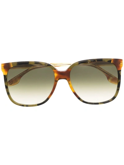 Victoria Beckham Deep Square Sunglasses In Brown