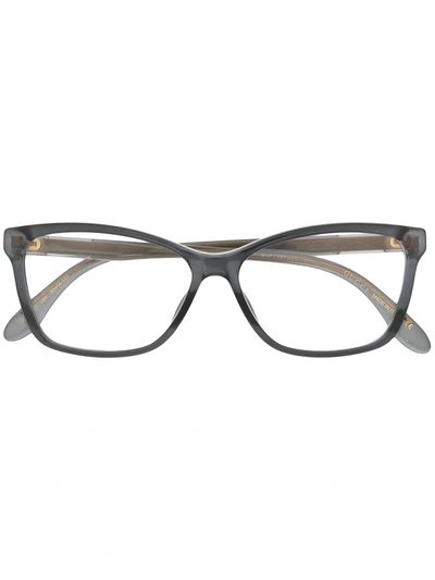 Gucci Rectangular Frame Glasses In 灰色
