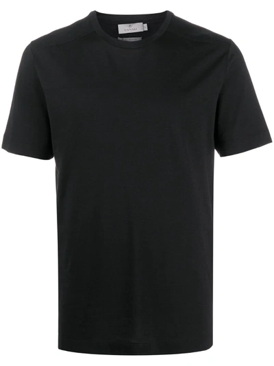 Canali Cotton Blend T-shirt In Black